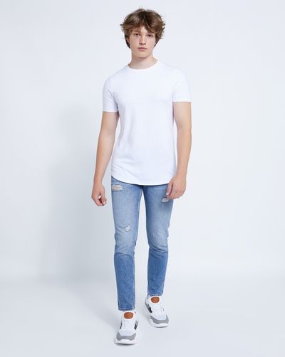 Paul Galvin Tapered Rip And Repair Denim